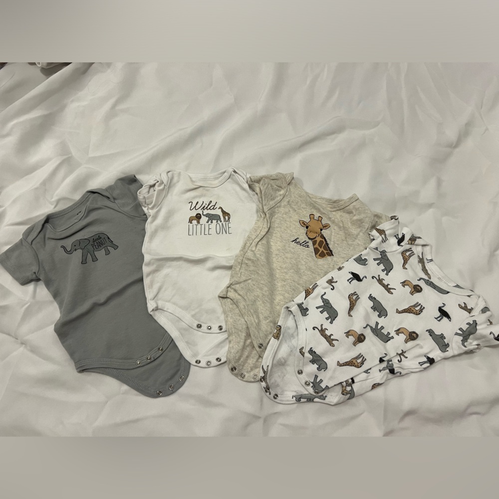 Hudson baby jungle onesies